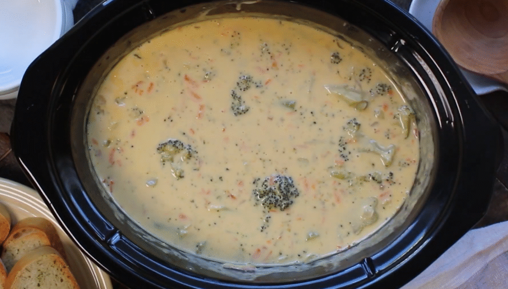 Better Than Panera: 10-Minute Prep Crockpot Broccoli Cheese Soup